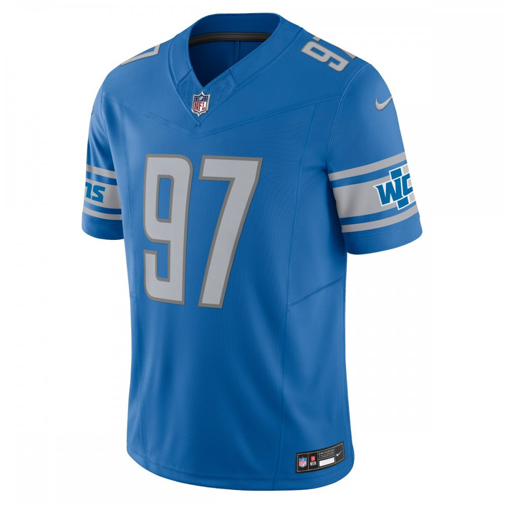 Aidan Hutchinson Detroit Lions Nike Vapor F.U.S.E. Limited Jersey - Blue-GridironStore